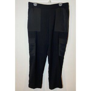 Maeve by Anthropologie Pants Cargo Cuff Hem Black Size Medium M